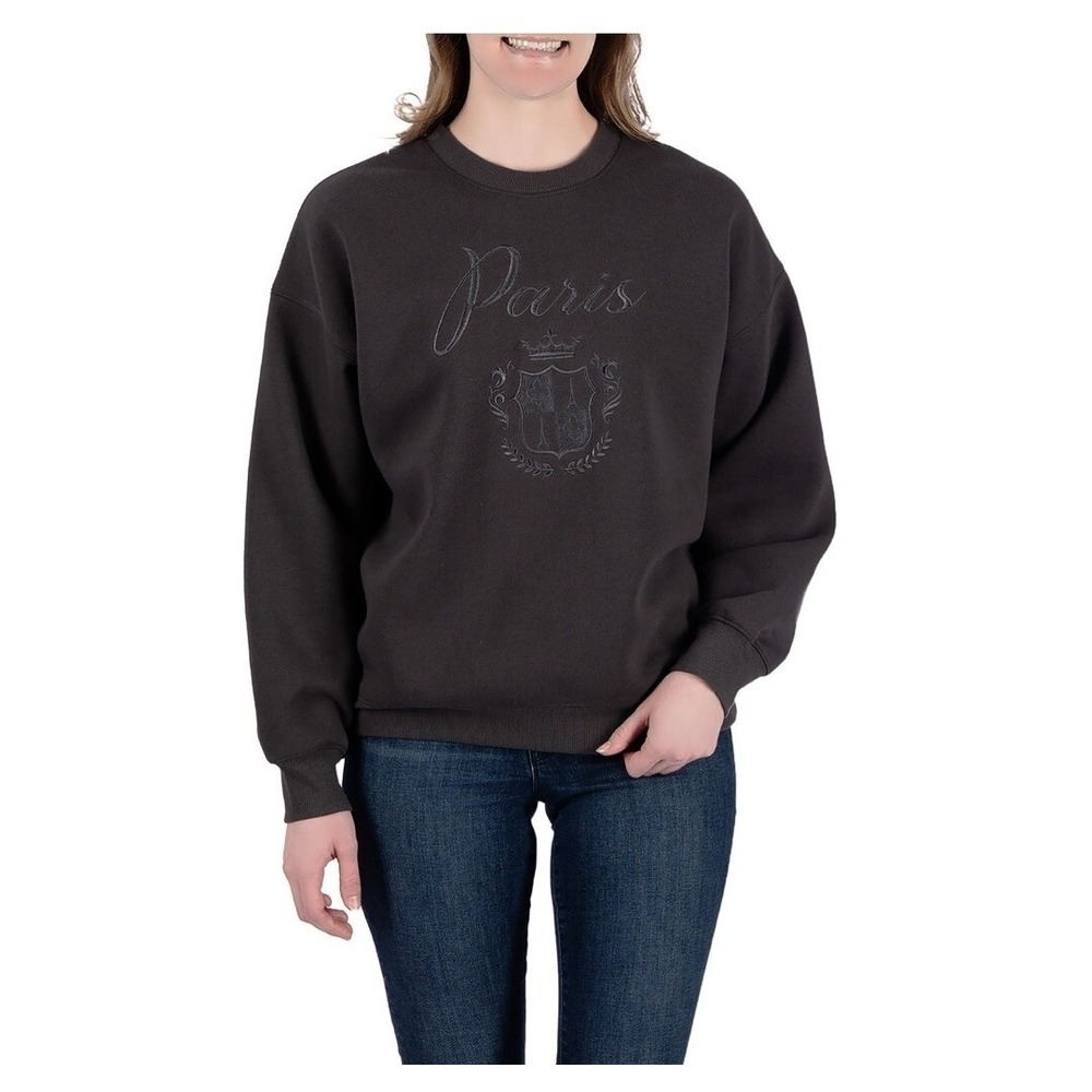 State of Mine Women's Paris Sweatshirt Size‎ XS Dark Grey